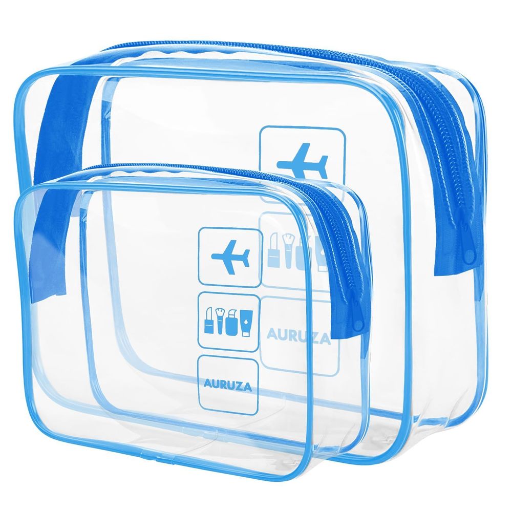 2 Pack Travel Toiletry Bag, Clear Makeup Bag, Tsa Approved Cosmetic Bag With🐣